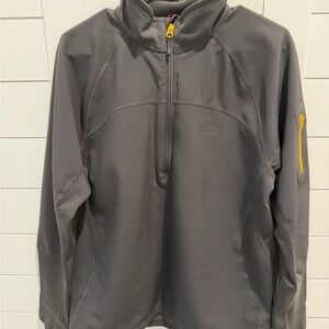 The North Face Gray Jacket with Yellow Accent